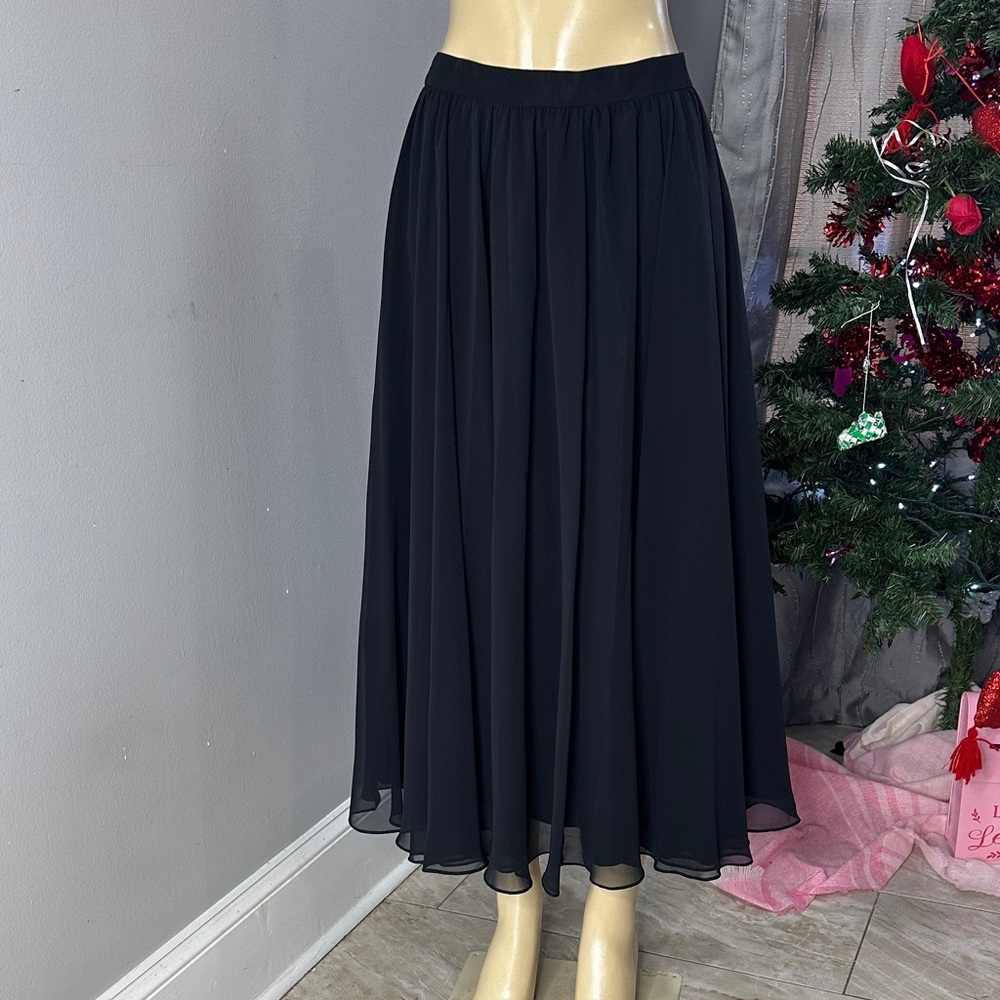 Adrianna Papéll Women’s Evening Essentials Black Pull On Long Skirt Size 2X